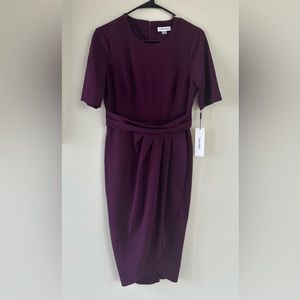 Calvin Klein Women's Short Sleeve Fitted Sheath Dress